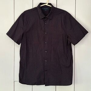 Perry Ellis Print Short Sleeve Shirt Sz L Slim Fit